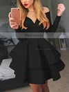A-line Off-the-shoulder Stretch Crepe Short/Mini Tiered Prom Dresses #Favs020107288