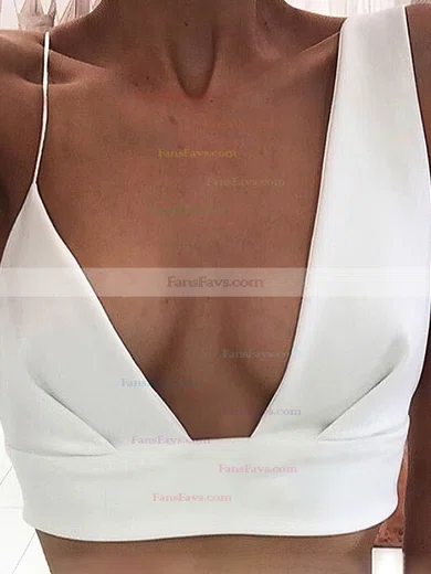 A-line V-neck Chiffon Floor-length Split Front Prom Dresses #Favs020107445