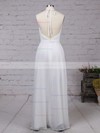 A-line V-neck Chiffon Floor-length Split Front Prom Dresses #Favs020104497