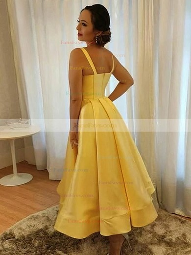 A-line Sweetheart Satin Ankle-length Beading Prom Dresses #Favs020107483