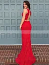 Trumpet/Mermaid Scoop Neck Jersey Sweep Train Prom Dresses #Favs020103300