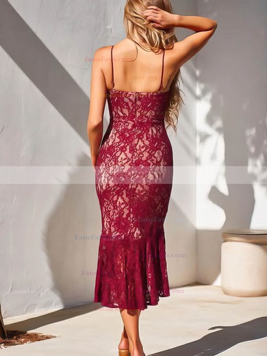 Trumpet/Mermaid Sweetheart Lace Asymmetrical Prom Dresses #Favs020106604