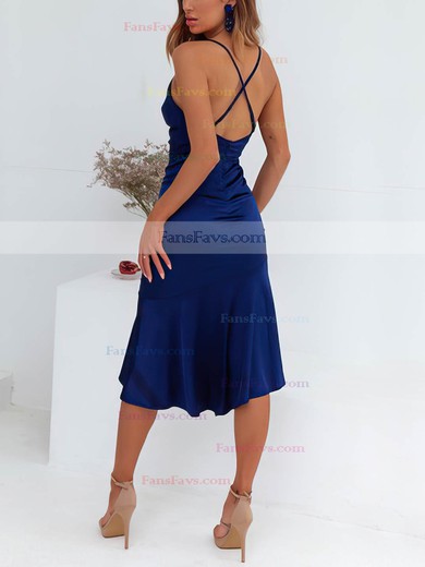 Trumpet/Mermaid Cowl Neck Satin Asymmetrical Prom Dresses #Favs020106567