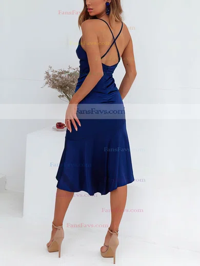 Trumpet/Mermaid Cowl Neck Satin Asymmetrical Prom Dresses #Favs020106567