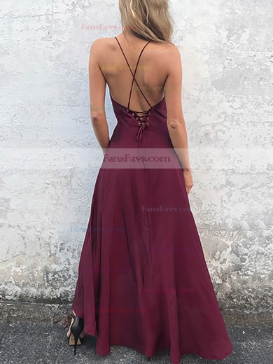 A-line V-neck Chiffon Asymmetrical Prom Dresses #Favs020106585
