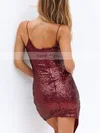 Sheath/Column V-neck Sequined Short/Mini Prom Dresses #Favs020106597