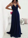 Sheath/Column V-neck Chiffon Sweep Train Prom Dresses #Favs020107636