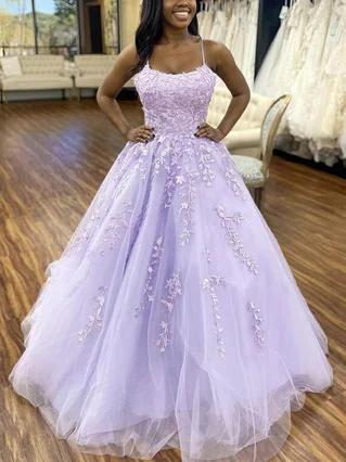 A-line Square Neckline Tulle Sweep Train Appliques Lace Prom Dresses #Favs020107643 A-line Square Neckline Tulle Sweep Train Appliques Lace Prom Dresses #Favs020107643