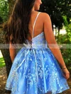 A-line V-neck Organza Short/Mini Beading Prom Dresses #Favs020107649