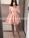 A-line Off-the-shoulder Stretch Crepe Short/Mini Prom Dresses #Favs020107650