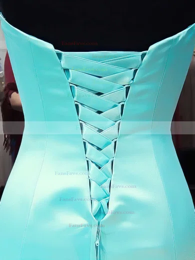 Trumpet/Mermaid Sweetheart Organza Silk-like Satin Sweep Train Cascading Ruffles Prom Dresses #Favs020103488