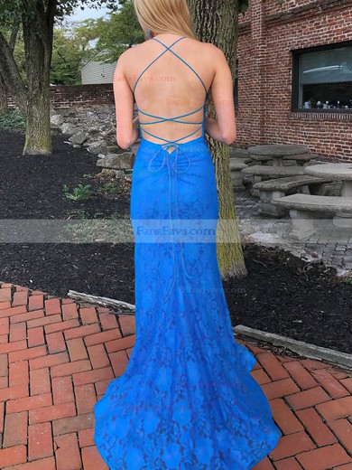 Trumpet/Mermaid Square Neckline Lace Sweep Train Beading Prom Dresses #Favs020107754