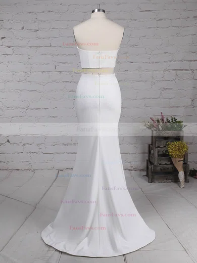 Trumpet/Mermaid Sweetheart Stretch Crepe Floor-length Split Front Prom Dresses #Favs020104804