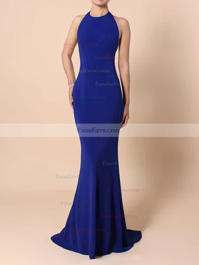 Trumpet/Mermaid Halter Jersey Floor-length Sequins Prom Dresses #Favs020104808