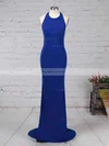Trumpet/Mermaid Halter Jersey Floor-length Sequins Prom Dresses #Favs020104808