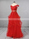 A-line Off-the-shoulder Tulle Floor-length Appliques Lace Prom Dresses #Favs020104809