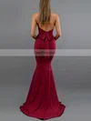 Trumpet/Mermaid Halter Jersey Sweep Train Bow Prom Dresses #Favs020107818