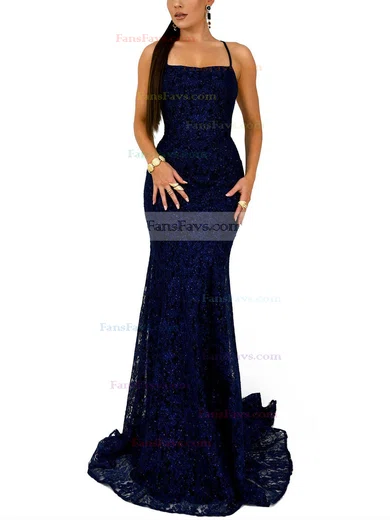 Trumpet/Mermaid Square Neckline Lace Sweep Train Beading Prom Dresses #Favs020107834