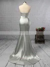 Trumpet/Mermaid Sweetheart Silk-like Satin Sweep Train Beading Prom Dresses #Favs020104831