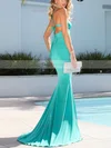 Trumpet/Mermaid V-neck Jersey Sweep Train Prom Dresses #Favs020107907