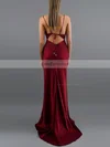 Trumpet/Mermaid Cowl Neck Silk-like Satin Sweep Train Prom Dresses #Favs020107917
