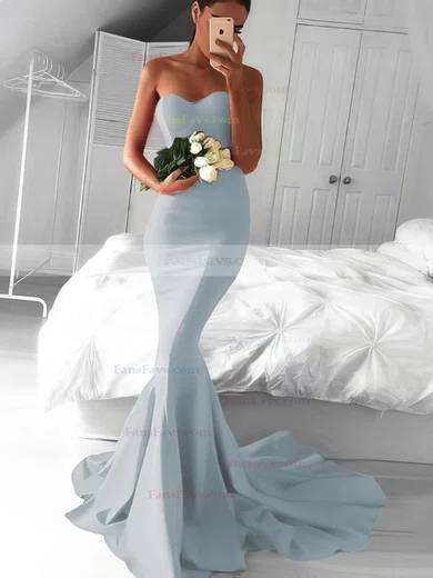 Trumpet/Mermaid Sweetheart Jersey Sweep Train Prom Dresses #Favs020103568