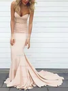Trumpet/Mermaid Sweetheart Jersey Sweep Train Prom Dresses #Favs020103568