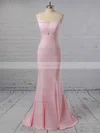 Trumpet/Mermaid V-neck Silk-like Satin Sweep Train Prom Dresses #Favs020104922