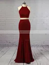 Sheath/Column Scoop Neck Jersey Floor-length Prom Dresses #Favs020105174