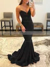 Trumpet/Mermaid V-neck Sequined Floor-length Prom Dresses #Favs020108005