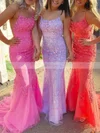 Sheath/Column Scoop Neck Tulle Floor-length Appliques Lace Prom Dresses #Favs020108009