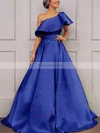 Princess One Shoulder Satin Floor-length Prom Dresses #Favs020108049