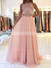 A-line Square Neckline Chiffon Floor-length Beading Prom Dresses #Favs020108050
