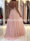 A-line Square Neckline Chiffon Floor-length Beading Prom Dresses #Favs020108050