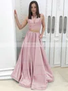 Princess V-neck Satin Floor-length Pockets Prom Dresses #Favs020105234