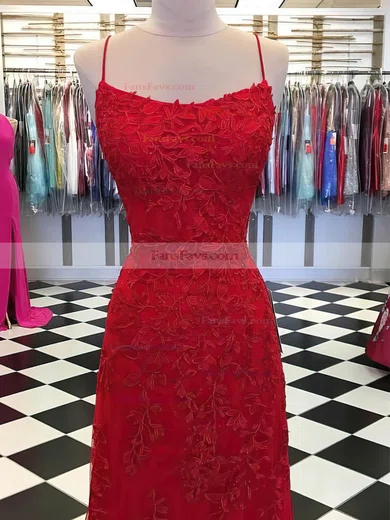 Sheath/Column Square Neckline Tulle Sweep Train Beading Prom Dresses #Favs020108120