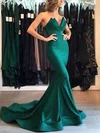 Trumpet/Mermaid Strapless Stretch Crepe Sweep Train Ruffles Prom Dresses #Favs020108153