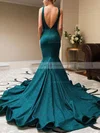 Trumpet/Mermaid V-neck Glitter Sweep Train Prom Dresses #Favs020108260