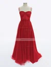 A-line V-neck Glitter Sweep Train Appliques Lace Prom Dresses #Favs020108512