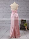 Sheath/Column V-neck Silk-like Satin Floor-length Split Front Prom Dresses #Favs020103662