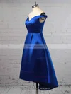 A-line Off-the-shoulder Satin Asymmetrical Pockets Prom Dresses #Favs020105378