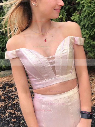 Trumpet/Mermaid Off-the-shoulder Silk-like Satin Sweep Train Prom Dresses #Favs020108768