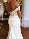 Trumpet/Mermaid Off-the-shoulder Stretch Crepe Sweep Train Appliques Lace Prom Dresses #Favs020108777