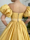 A-line Off-the-shoulder Satin Sweep Train Pockets Prom Dresses #Favs020108784
