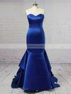 Trumpet/Mermaid Sweetheart Satin Sweep Train Cascading Ruffles Prom Dresses #Favs020105471