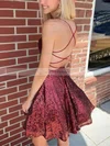 A-line Scoop Neck Sequined Short/Mini Homecoming Dresses #Favs020110400