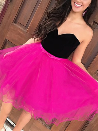 A-line Sweetheart Tulle Short/Mini Homecoming Dresses #Favs020110538 A-line Sweetheart Tulle Short/Mini Homecoming Dresses #Favs020110538