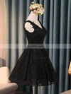 A-line V-neck Lace Short/Mini Homecoming Dresses With Beading #Favs020110452