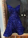 A-line Strapless Sequined Short/Mini Homecoming Dresses #Favs020109854