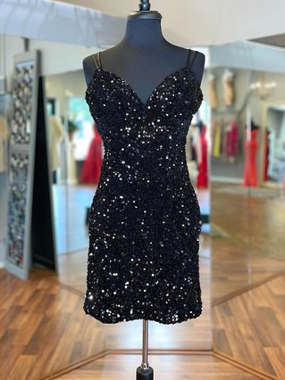Sheath/Column V-neck Sequined Short/Mini Homecoming Dresses #Favs020109890 Sheath/Column V-neck Sequined Short/Mini Homecoming Dresses #Favs020109890